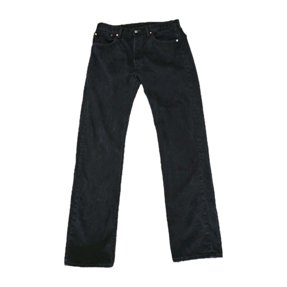 Levi's 501 Jeans 34x36 Black Button Fly Straight Leg Made in Mexico Vintage - Picture 1 of 9